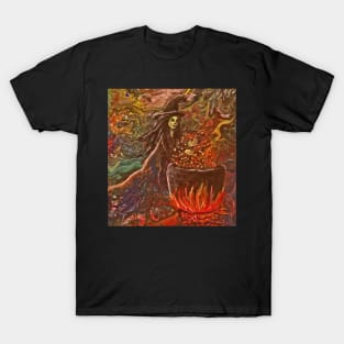 Halloween Witch Brewing Spirits T-Shirt
